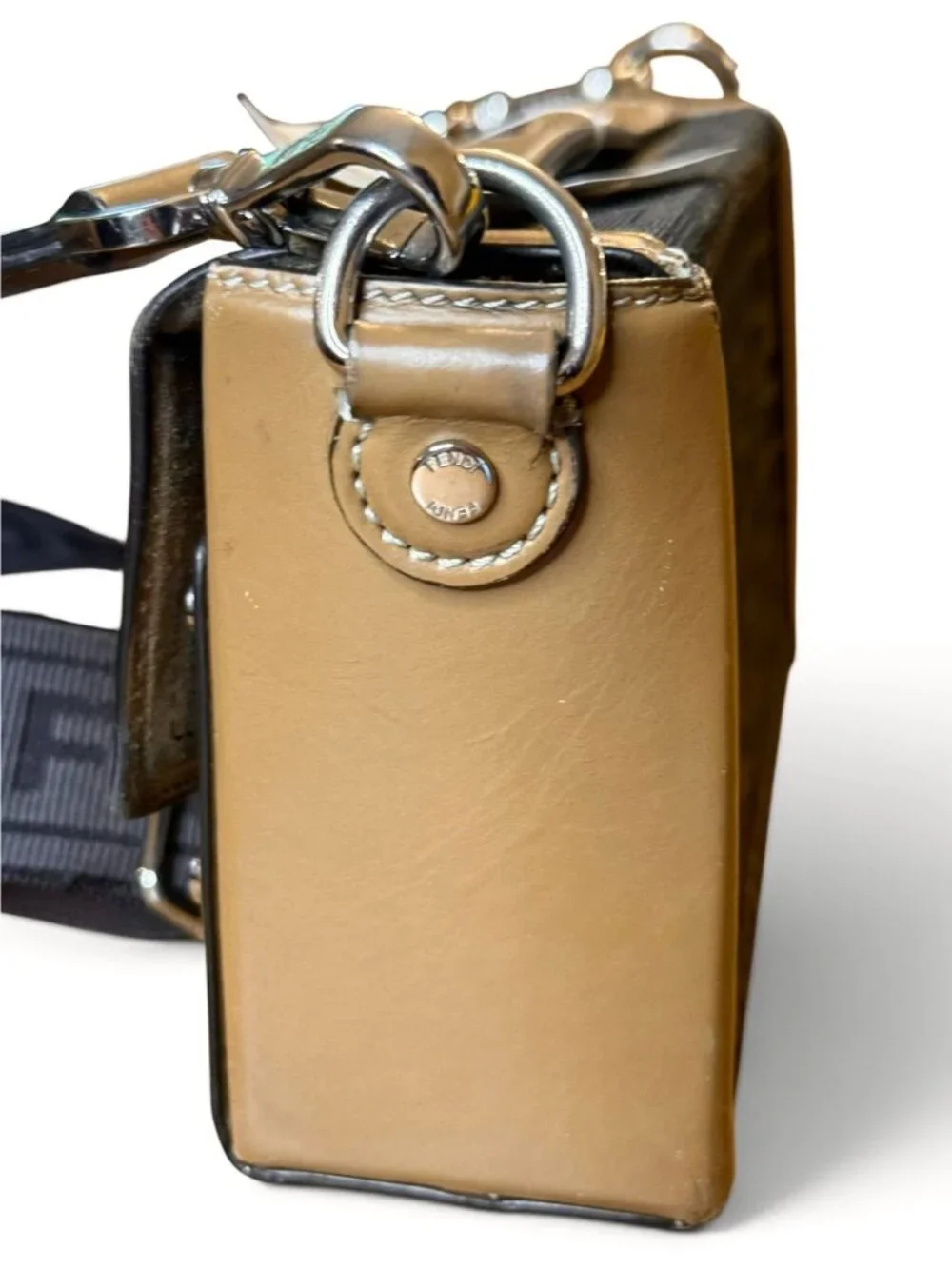 Fendi Zucca Mini Soft Trunk with Adjustable Crossbody Strap and COA